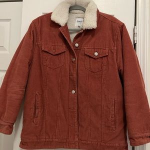 OAT Faux-Sherpa-Lined Corduroy Jacket